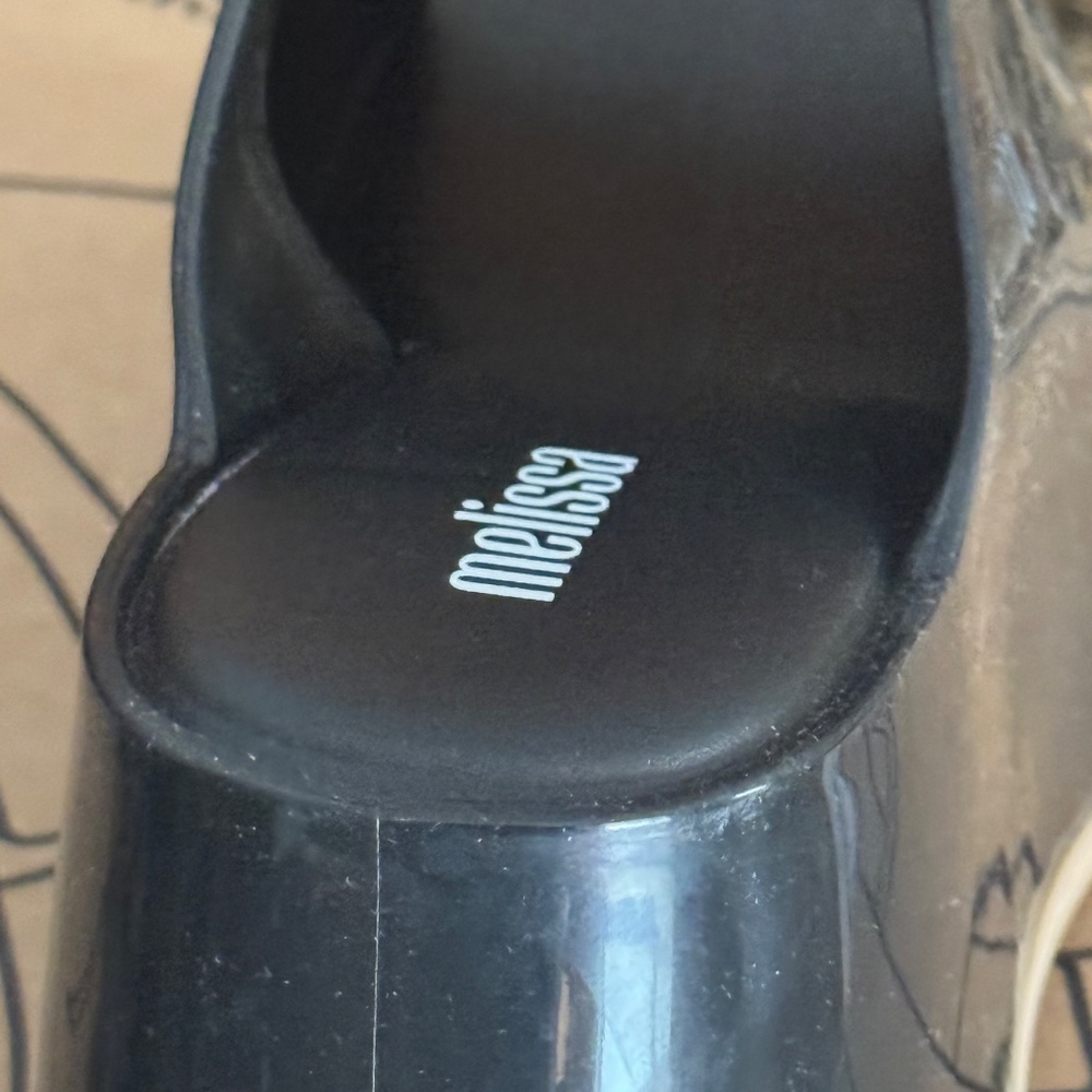 Melissa Platform Mules Black Patent vegan - Picture 5 of 11